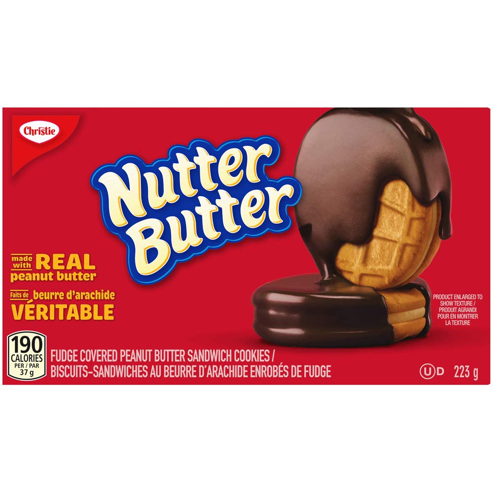 Christie Nutter Butter Fudge Covered Cookies with Real Peanut Butter, 223 Grams - 