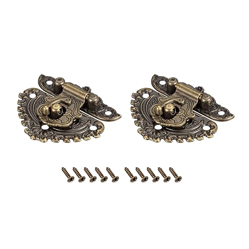 METALLIXITY Cerradura de cierre de palanca (2.165 in x 1.890 in), 2 unidades, cierres de cerrojo de aleación de zinc para gabinetes, cajas,