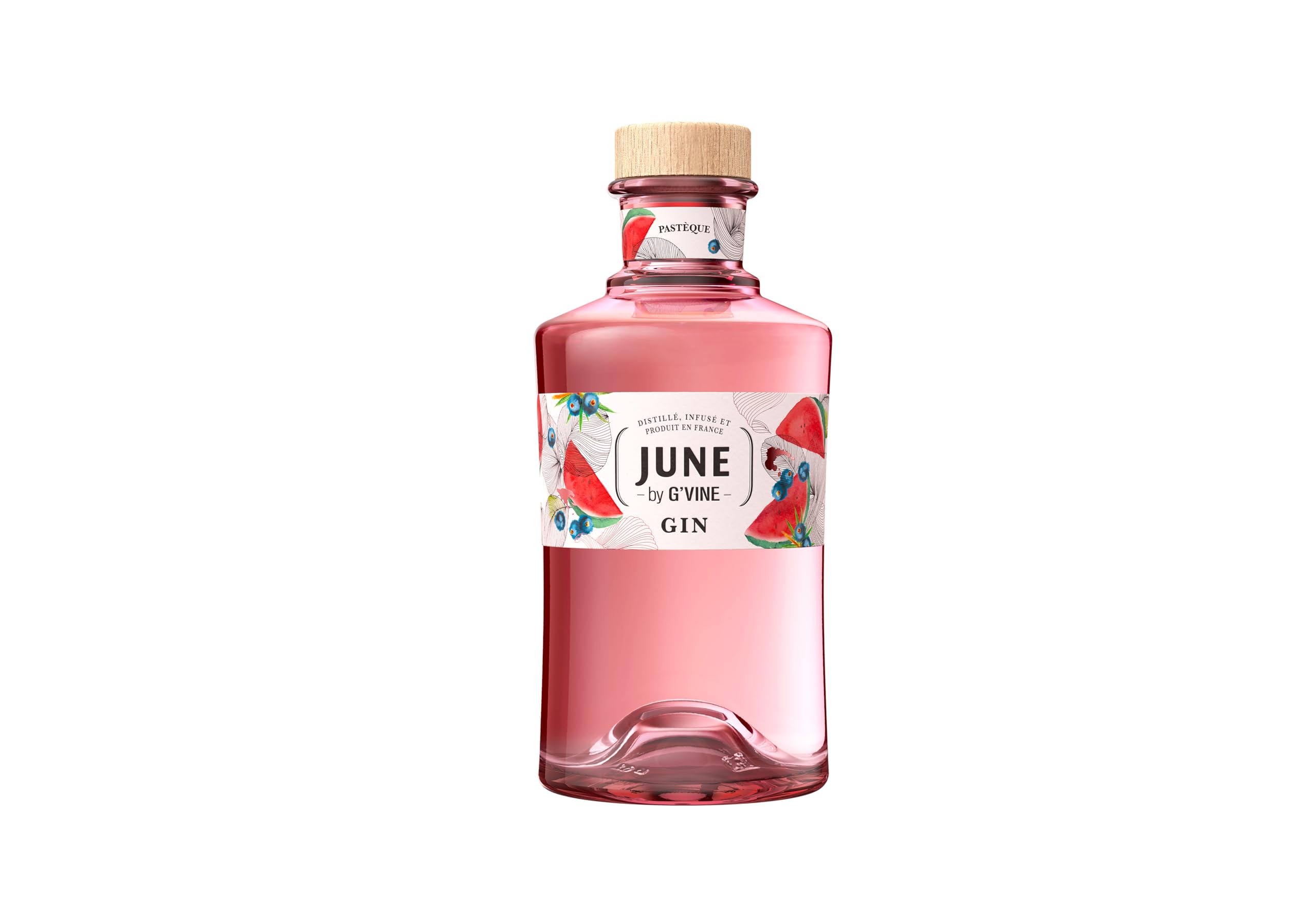 G'Vine June Watermelon Flavoured Gin, 70cl, 37.5% ABV, Distilled, Infused and crafted in France