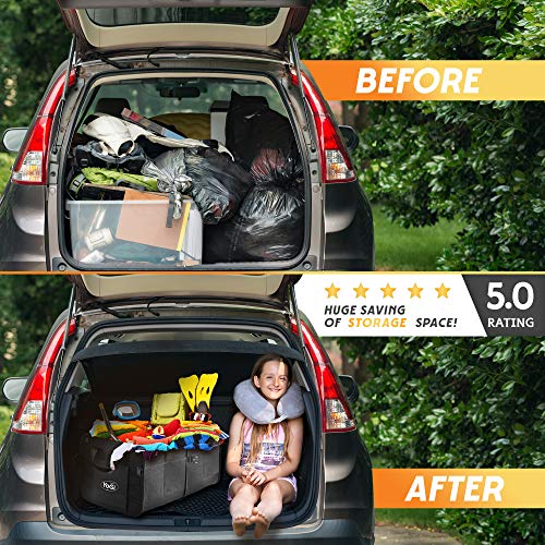 Yogi Prime Trunk And Backseat Car Organizer, Trunk Storage Organizer Will Provides You The Most Storage Space Possible, Use It As A Back Seat Storage Car Cargo Organizer Black (Box Black) #TOP2