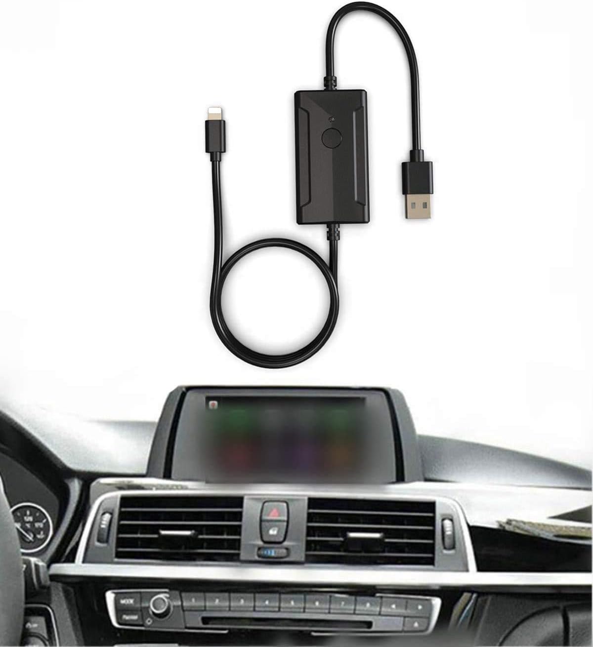 Car USB Dongle Digital Audio Adapter for BMW, External Music Model with Pod Phone Interface for BMW 1/2/3/4/5/7 Series X1/X2/X3/X4/X5 Mini with EVO(id5/id6)2013-19