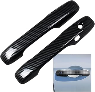 ドアハンドルカバー「ヴェゼル RV3/4/5/6型 2021-2025 に対応 」サイドドアノブパネル 室外ハンドルカバー ガーニッシュドレスアップ カスタムパーツ ホンダ専用設計商品 ABS製 カーボン柄 (フロント用・ノブカバー)