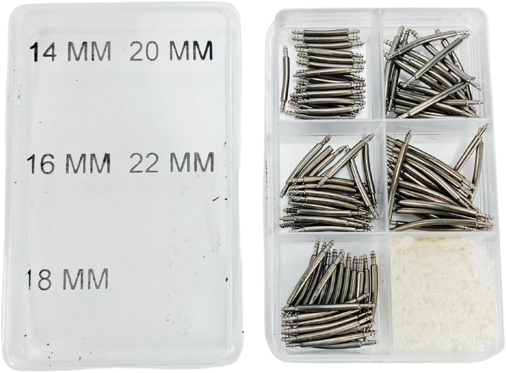 Jewel Tool 100 Piece Set Assorted Size Curved Spring Bars
