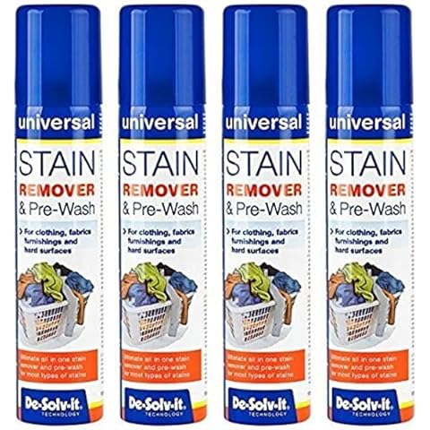 4 x De-Solv-it® Desolvit Stain Remover & Pre-Wash Spray 100ml for Clothing, Favrics, Furnishings and Hard Surface Cover