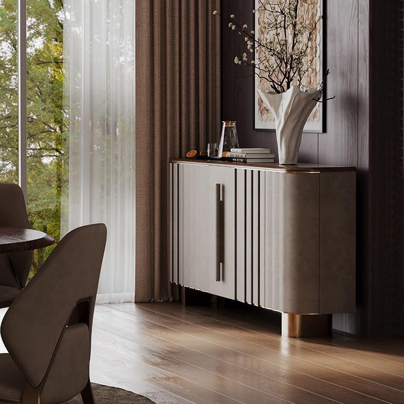 Sideboard Buffet Cabinet Black Walnut Dining Side Home Wall Restaurant Modern Porch Decoration Cabinet Hotel Corridor Storage Rack Kitchen Storage Cabinets(180x40x90cm)