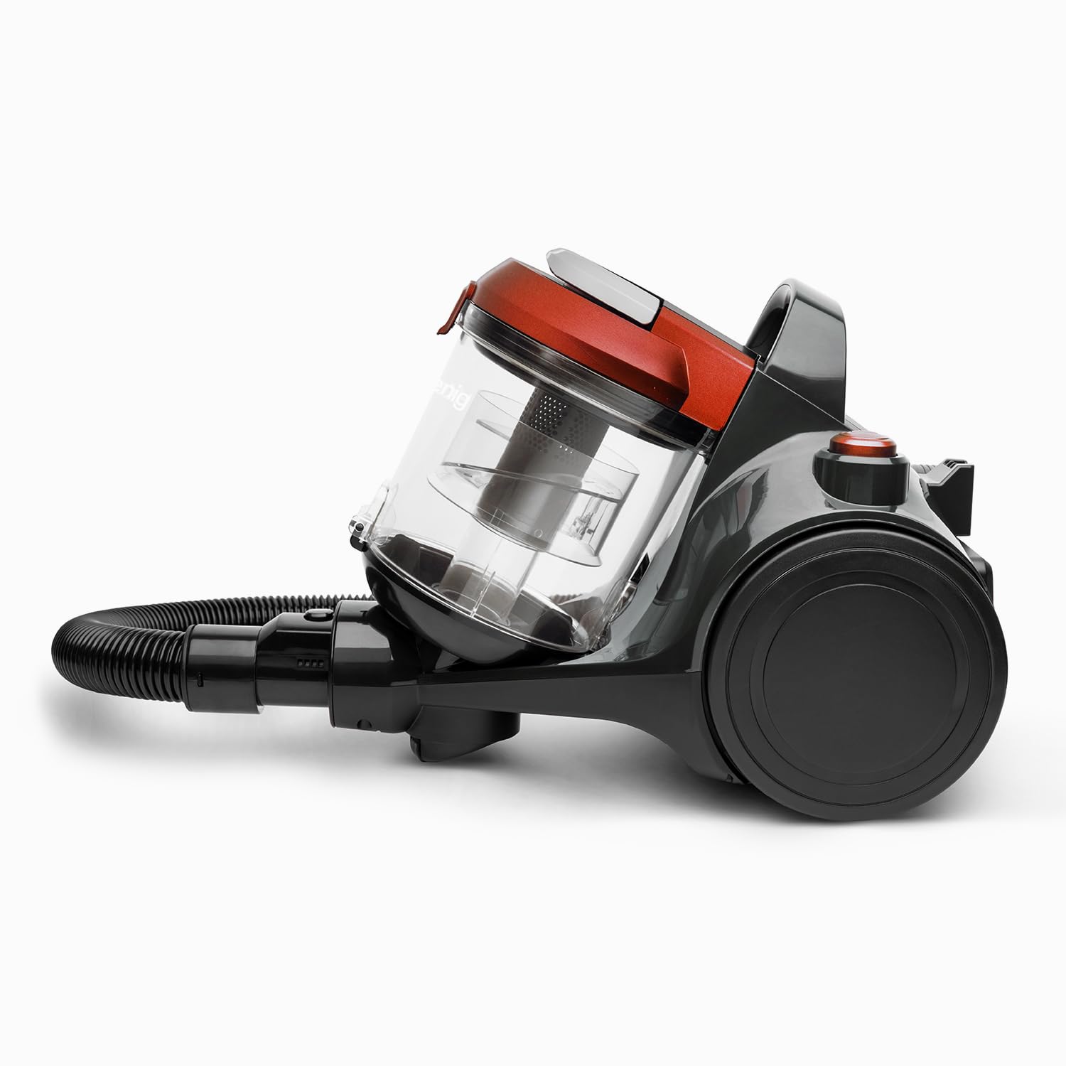 H.Koenig Aspirateur sans Sac cyclonique STC58, Aspirateur Traineau, Silencieux, Puissant 850 W, Capacité 2,5L, Compact et Léger pour Sols Durs, Tapis et Animaux, Filtre HEPA12, Rouge