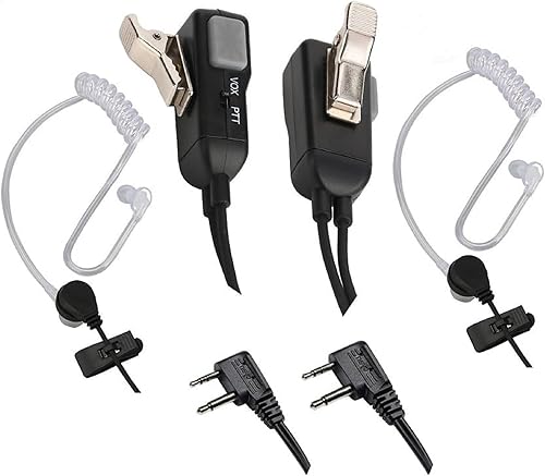 Auricular de radio bidireccional Auriculares de seguridad transparentes Walkie Talkie Auricular Compatible AVPH3 Auricular con par VOX-PTT no
