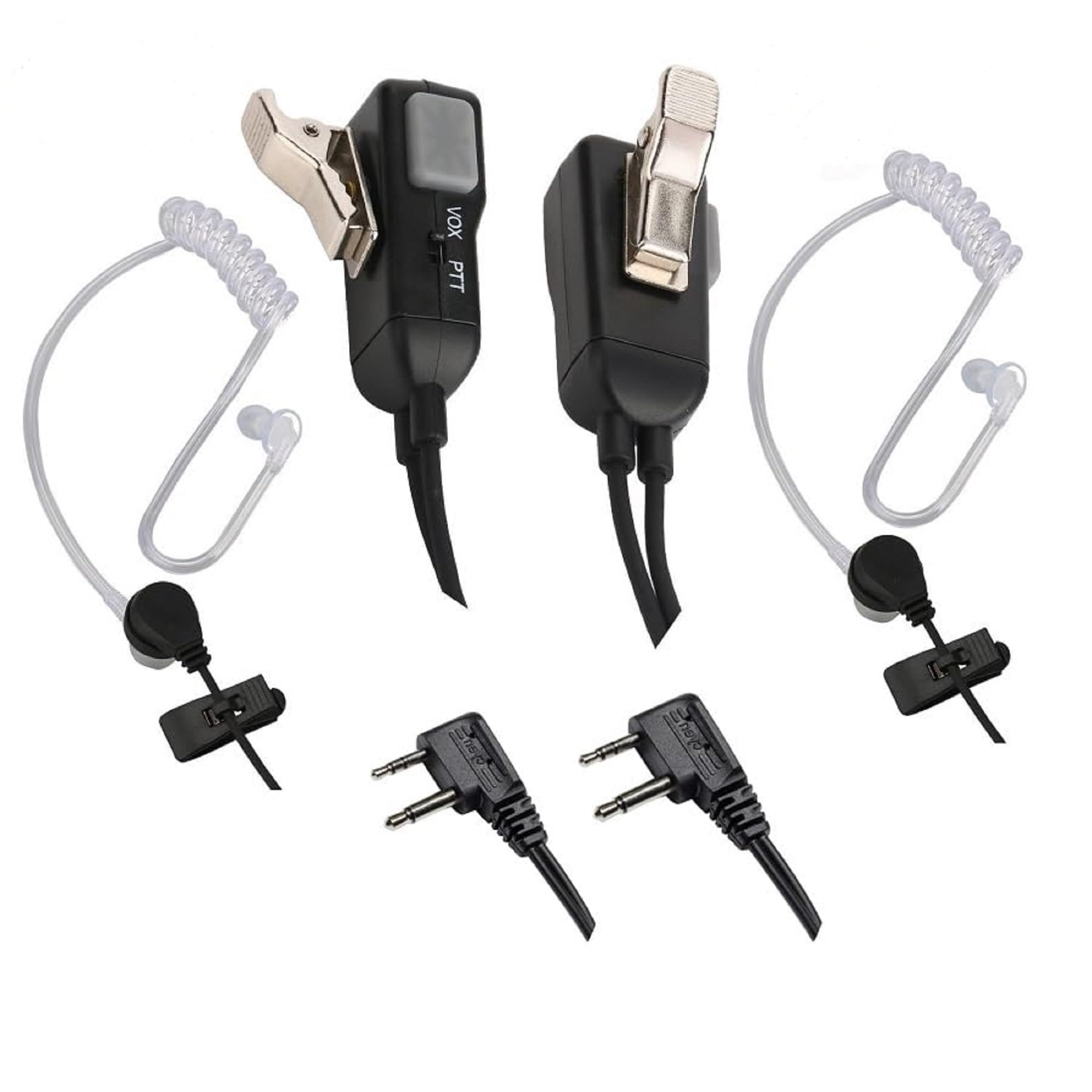 Two Way Radio Earpiece Transparent Security Headphones Walkie Talkie Earphone Compatible AVPH3 Earpiece with VOX-PTT Pair Not Compatible with Other Brands Such as Motorola or Kenwood