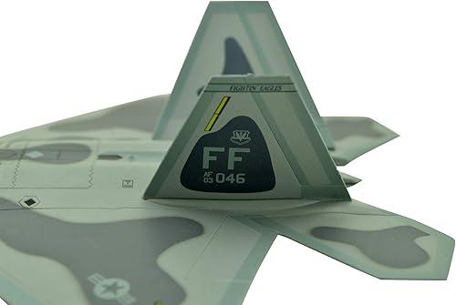 Miniatura 8 de TANG DYNASTY (TM) 1100 F-22 Raptor Fighter Attack Modelo de avión de metal, Fuerza Aérea de EE. UU. 2005, modelo de avión militar, avión fundido a