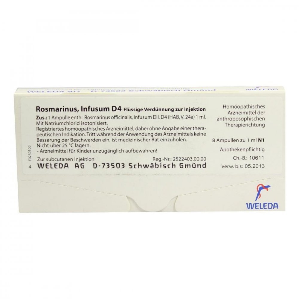 ROSMARINUS D 4 Ampullen 8X1 ml