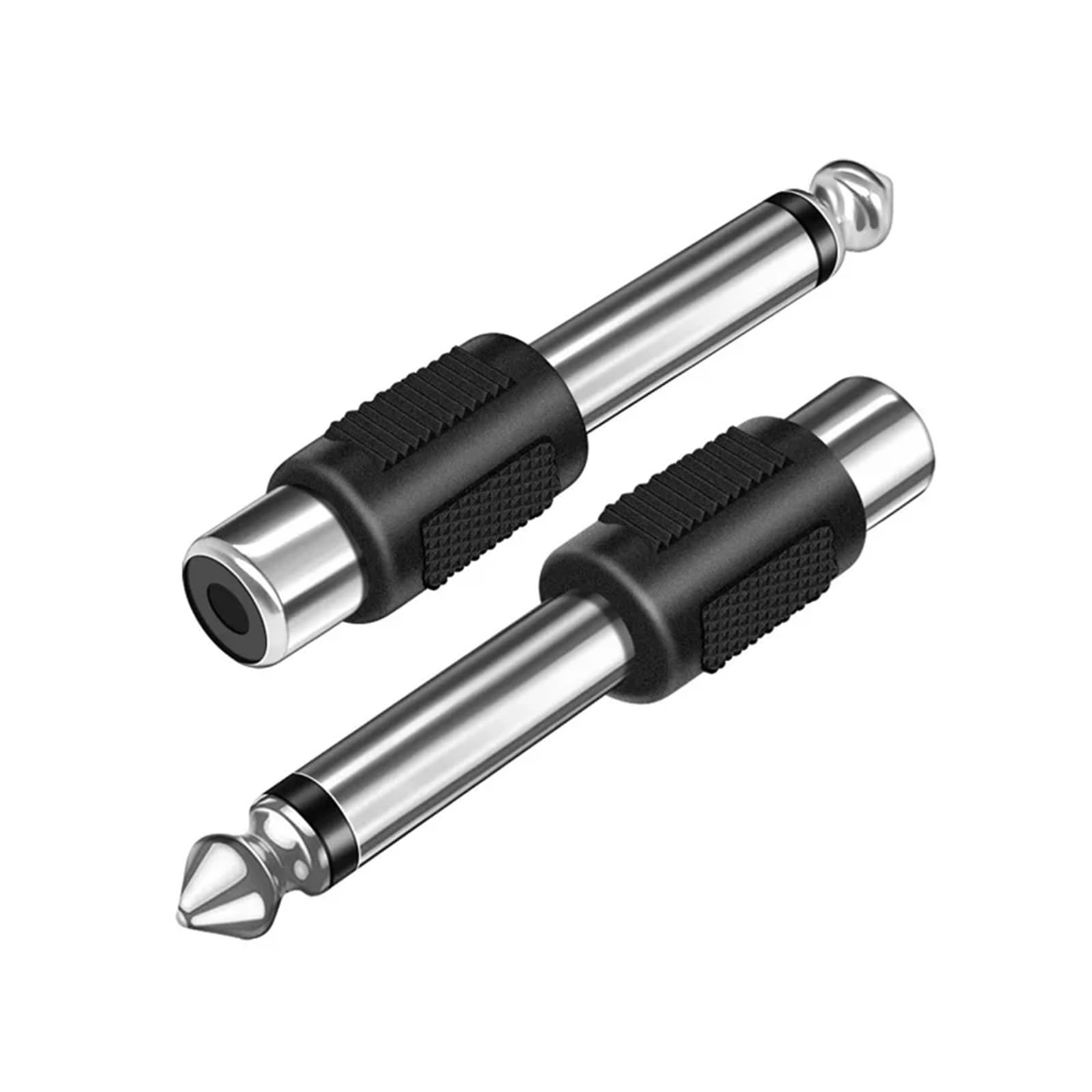 5/20 pezzi adattatore audio jack RCA femmina a spina mono maschio da 6,35 mm 1/4 di pollice(6.35 Stereo to RCA,100PCS)