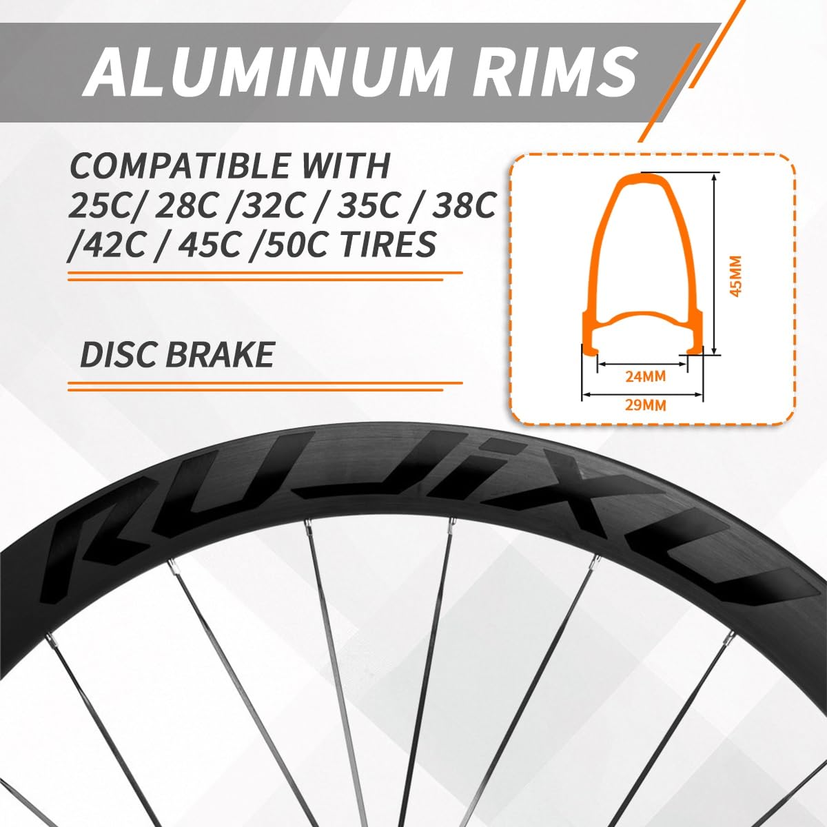 Set Di Ruote For Bici 700C/29" Cerchio Anteriore 15 * 110mm Posteriore 12 * 148mm Freno A Disco Ruota Perno Passante Boost MS Mozzo For Cassetta 12 Velocità