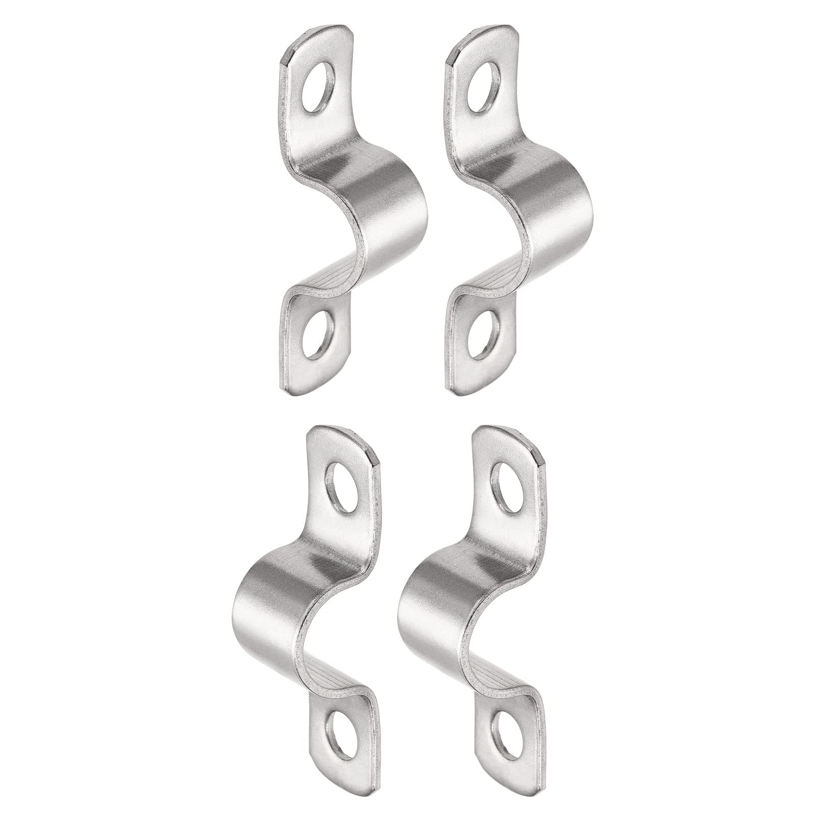 DTGN 19mm(W) Two Hole Strap, 4Pack, Good for Industrial 16mm Dia Pipe Fixing, 304 Stainless Steel Rigid Pipe Strap Clamp