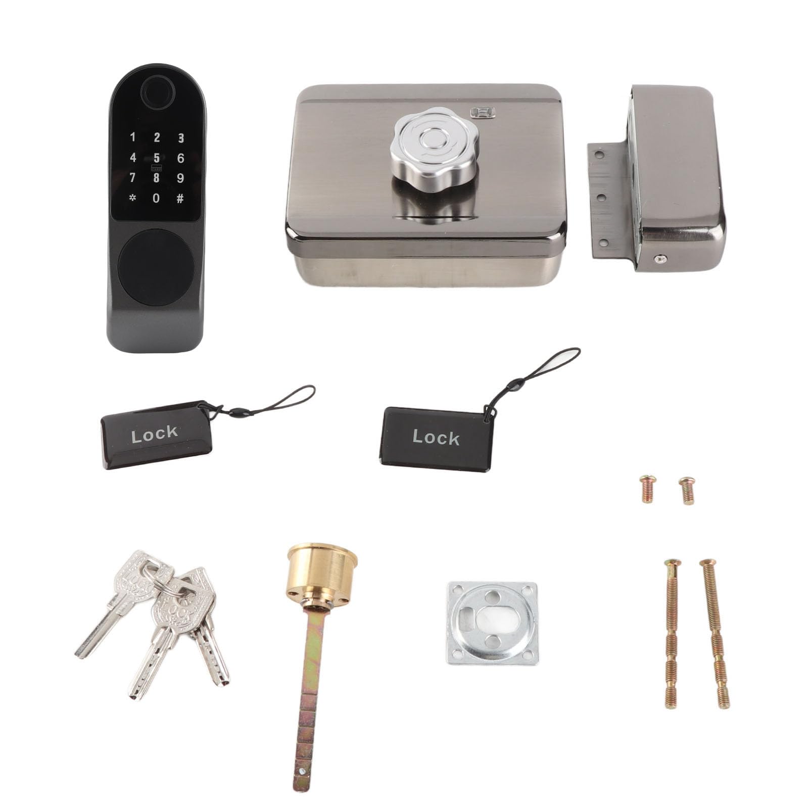 Asixxsix Smart Lock di Sicurezza, Serratura con Catenaccio con Ingresso Senza Chiave e Impronta Digitale con Controllo APP e Metodi di Sblocco Multipli per la Porta d'Ingresso dell'appartamento