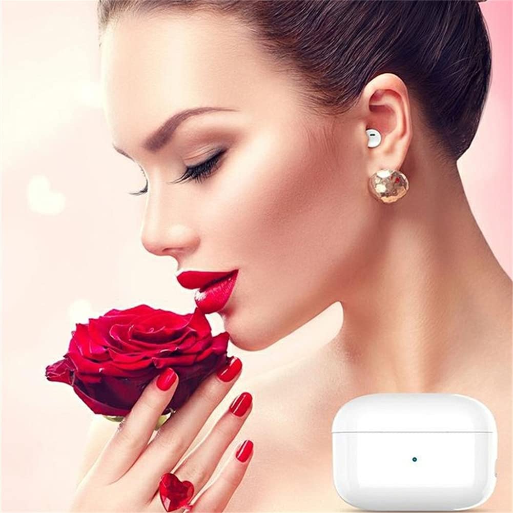 Słuchawki bezprzewodowe, MINI Bluetooth 5.0 Słuchawki w uchu z obudową ładowania, komfortowe słuchawki bezprzewodowe douszne do sportu pracy,Skin tone