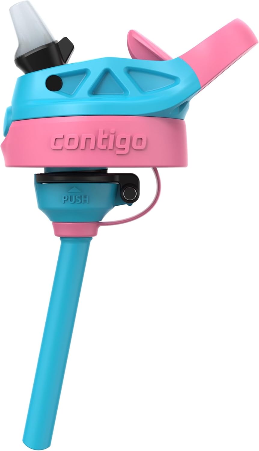 Contigo Kid's 14 oz. AutoSpout Straw Water Bottle - Blue Raspberry/Azalea - Image 5