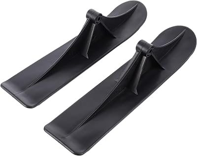 CLISPEED 2pcs Plastic Snow Scooter Ski Skate Board Sled Conversion Kit Outdoor Snow Scooter Sled Ski Attachment for Kids Riding Tyre Replacement Parts