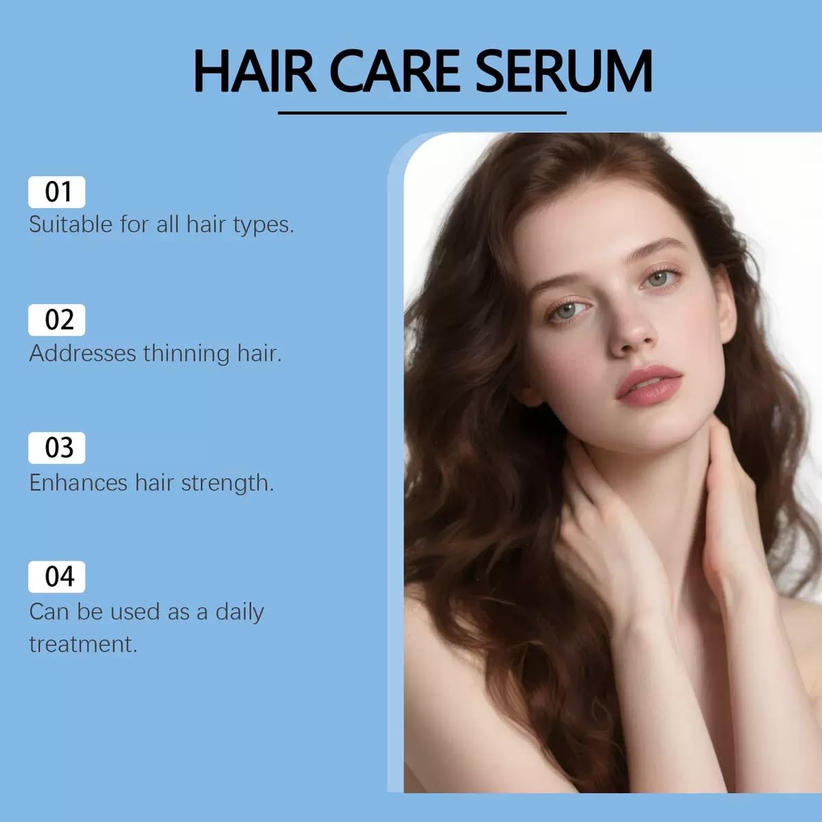 Ghk-Cu serum do włosów z peptydu miedzianego Ghk-Cu, serum do włosów suchych, zniszczonych włosów, wzmacnia i pogrubia włosy, wspomaga nawilżenie w przypadku suchej skóry głowy, nie natłuszcza. (3 szt