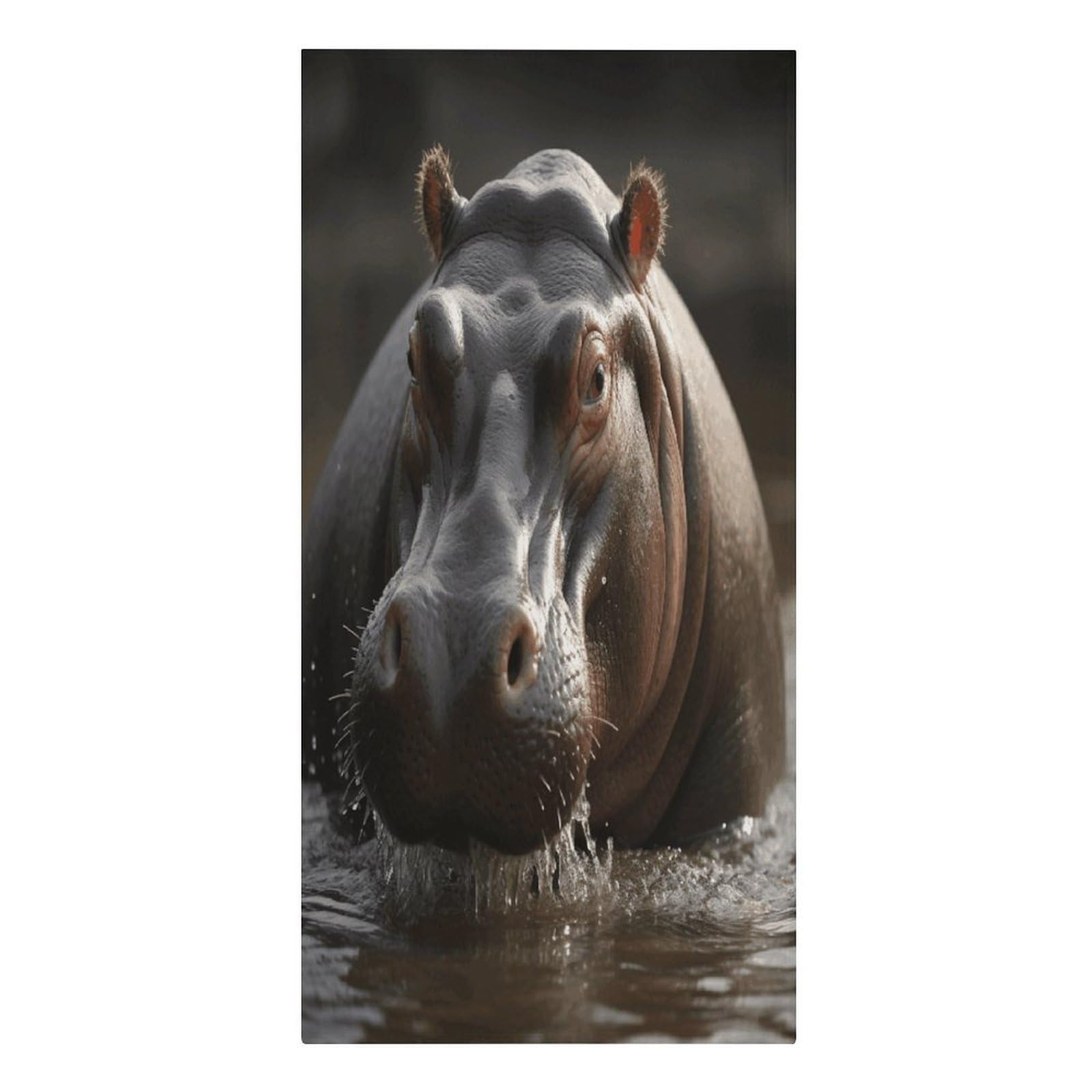 VstaDank Hippo Beach Towels 30"x61" Microfiber Super Absorbent Large Bath Towels Cozy Soft Swim Travel Towel Quick Dry Thin Pool Towel Beach Accessories for Outdoor Adult