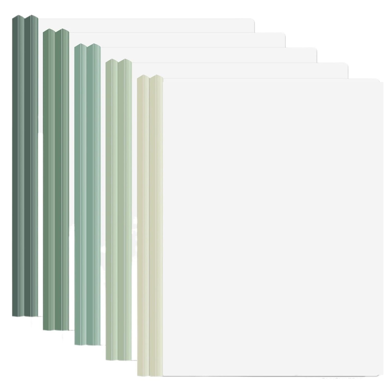 20 copertine trasparenti for relazioni A4 con barre scorrevoli, cartelle portadocumenti capacità di 70 fogli for scuola e ufficio per Scuola, Ufficio