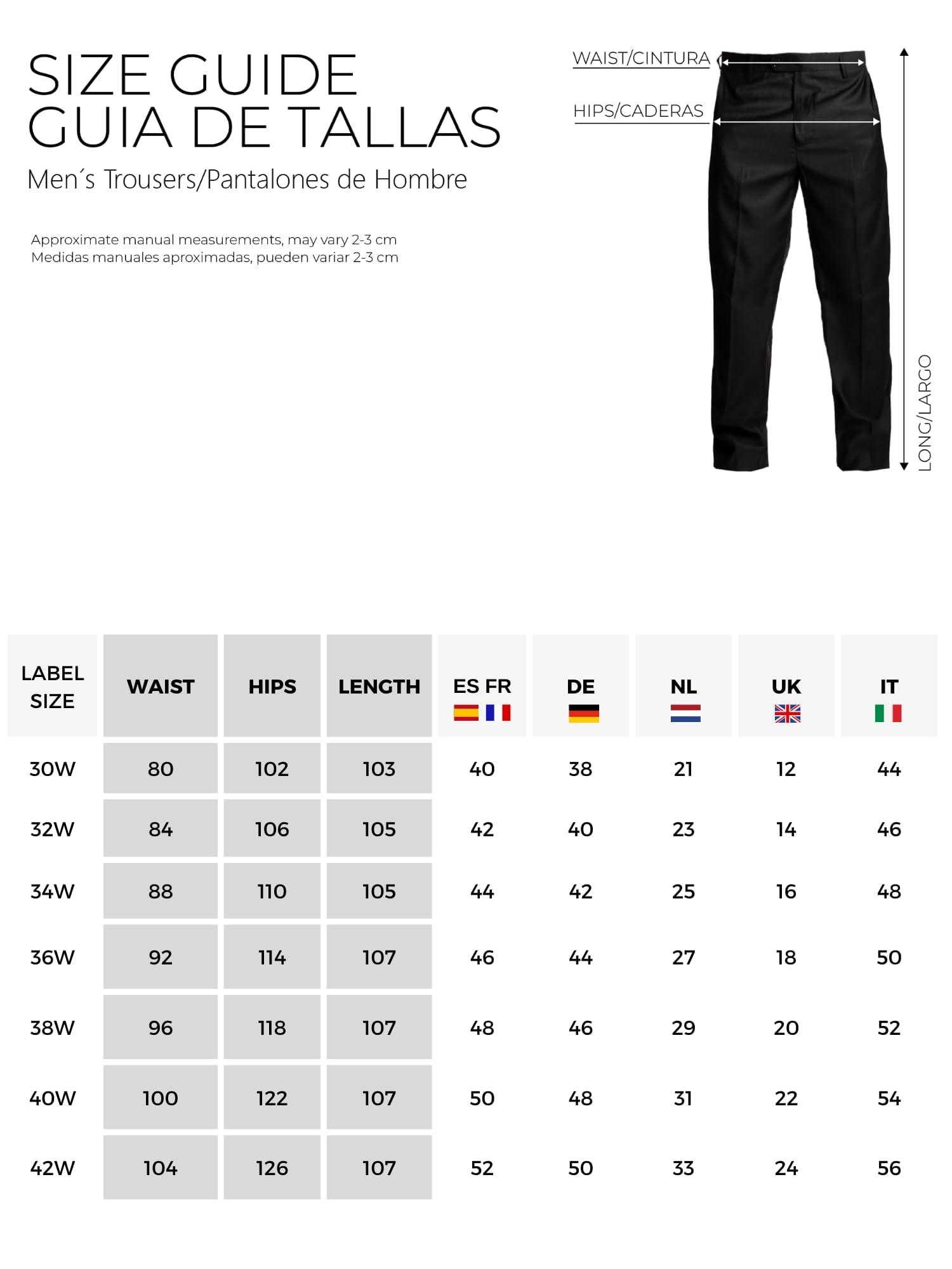 MAGIC SELECT Pantalon de Robe Homme Élégant. Pantalon de Costume, Coupe Droite avec Plis et Poches à Utiliser au Bureau, au Travail, au Serveur, au Commis de Magasin (Printemps-été)