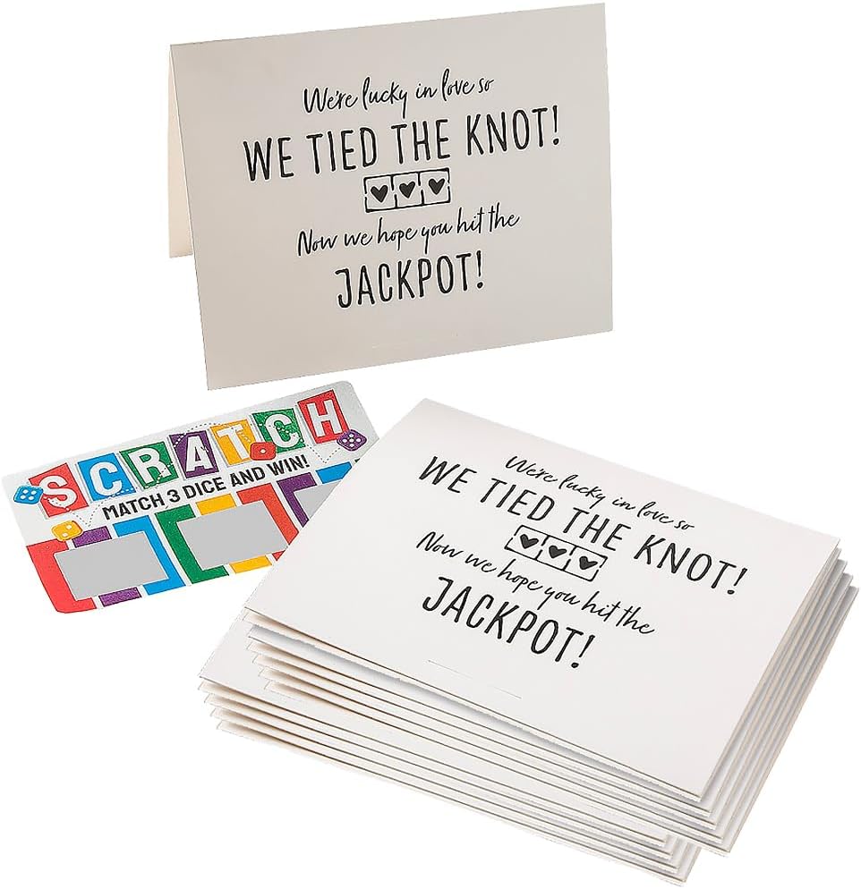 Fun Express We Tied the Knot Jackpot Scratch Card Holders, 12 Piece