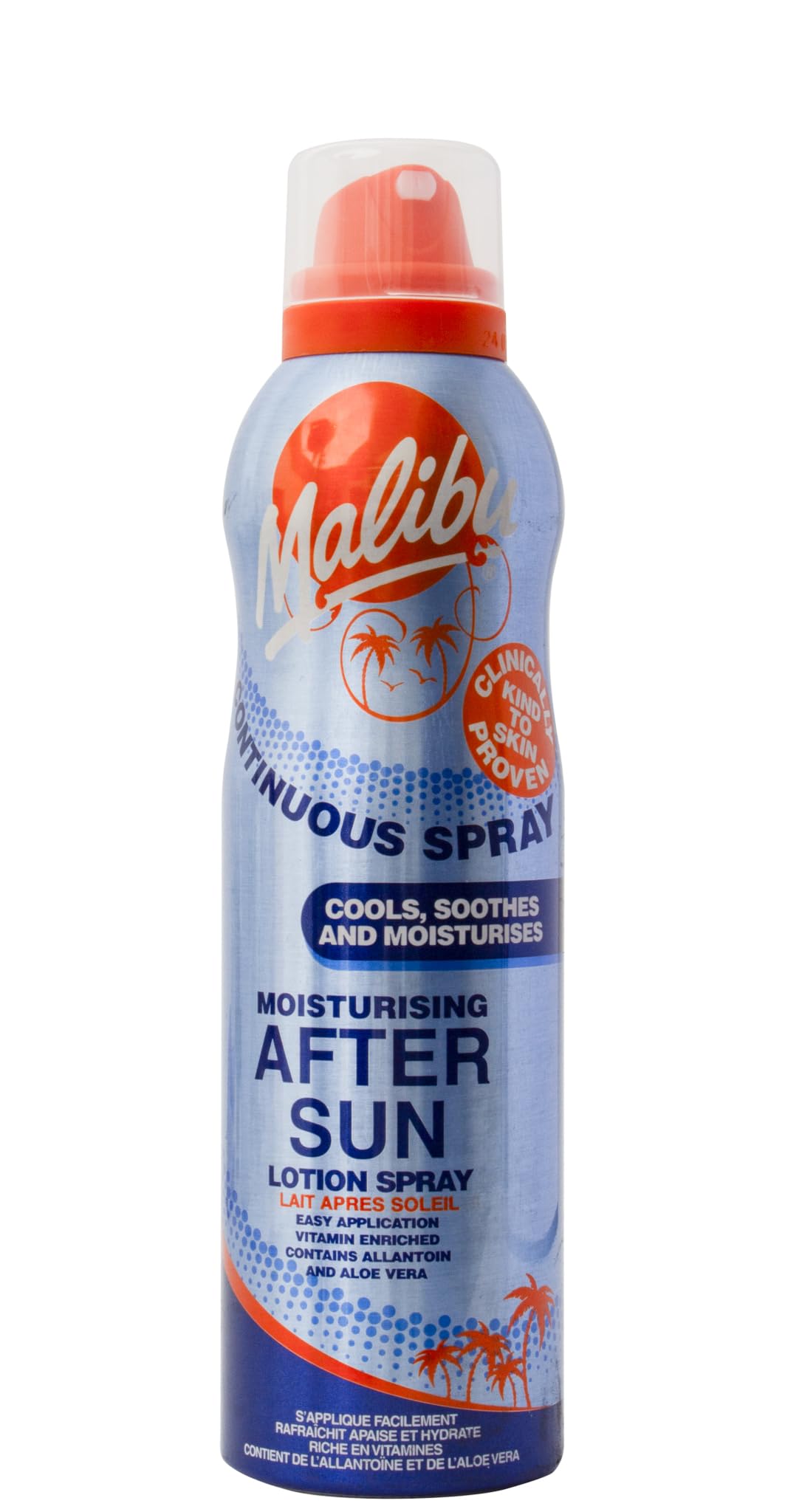 Malibu Sun After Sun Continuous Lotion Spray, Soothing Aloe Vera Moisturising After Sun Lotion, Cooling Aftersun Spray for Sun-Exposed Skin, 175ml