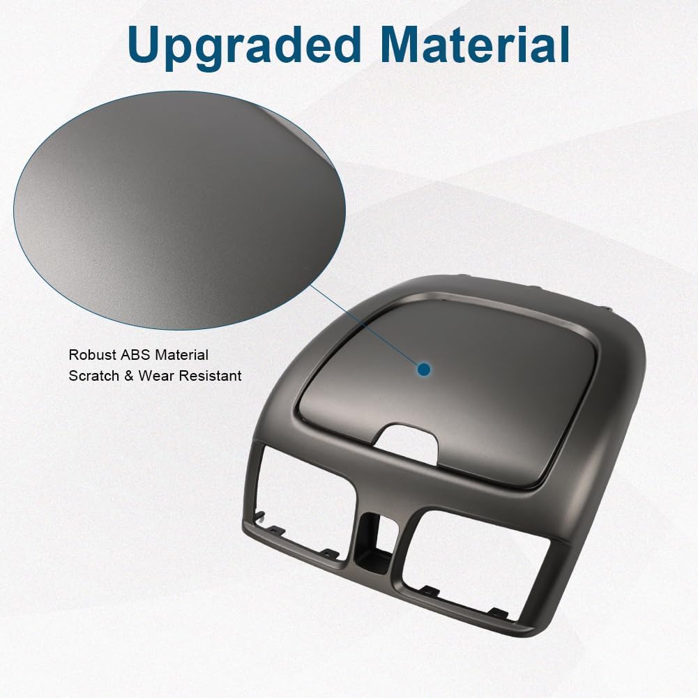 JDMON Silver Gray Center Dash A/C Outlet Air Vent Panel Compatible with Nissan Sentra 2000 2001 2002 2003 2004 2005 2006 Replacement for 682605M002 68260-5M002 Dashboard Air Condition Grille Bezel