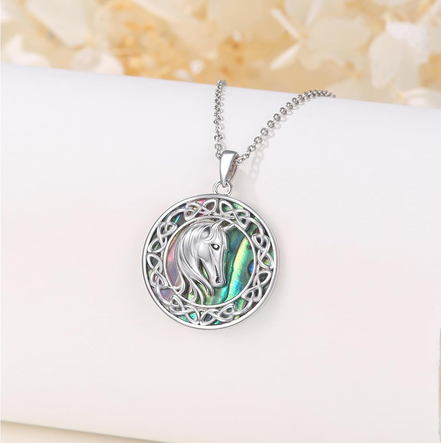 Horse Necklace for Women Girls 925 Sterling Silver Horse Pendant Necklace Horse Crystal Necklace Horse Jewelry Gift for Women Teen Girls Horse Lover - Image 2