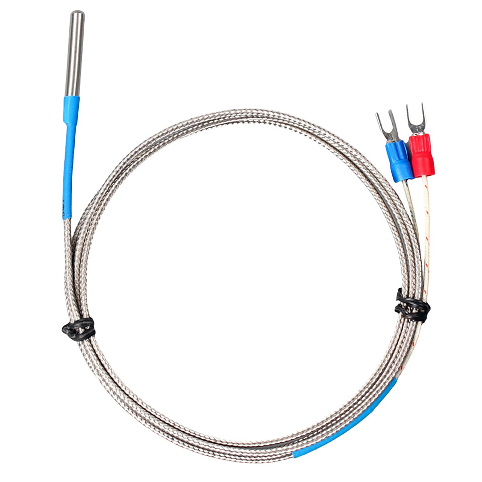 Yhplxyuus 30X4mm Thermocouple Probe 0-400℃ Measurement K-Type Stainless Temperature Sensors Precisions Wire