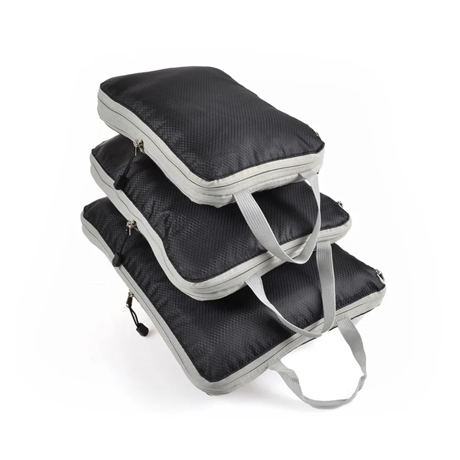 Packwürfel Faltbare, komprimierbare Packwürfel, wasserdichte Reise-Aufbewahrungstasche, Nylonkoffer, tragbar mit Handtasche, Gepäck-Organizer(Light blue)