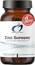 Designs for Health Zinc Supreme - 30mg Zinc Bisglycinate Chelate Supplement with Cofactors Taurine, Vitamin B6, B2 + Molybdenum - Immune Support Supplement - Vegan + Non-GMO (90 Capsules)