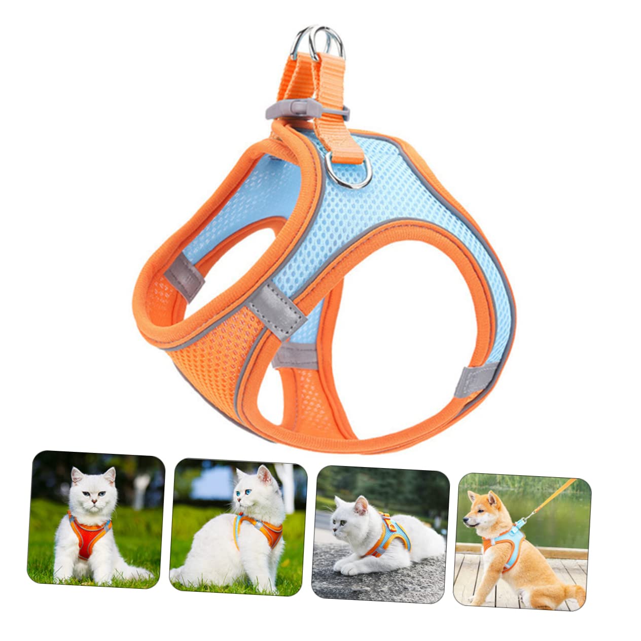 CIYODO Breathable Reflective Pet Vest Leash for Cats and Puppies Harness and Leash and Comfortable Design for Outdoor Walks