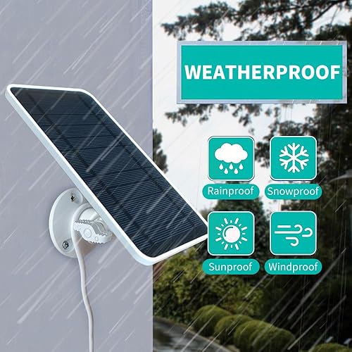 Miniatura 7 de Cargador de panel solar para cámara Arlo Pro 4, Ultra 2, Pro 5S 2K, Pro 3, Ultra 2 XL, Pro 4 XL - con cable magnético de 13 pies, montaje de