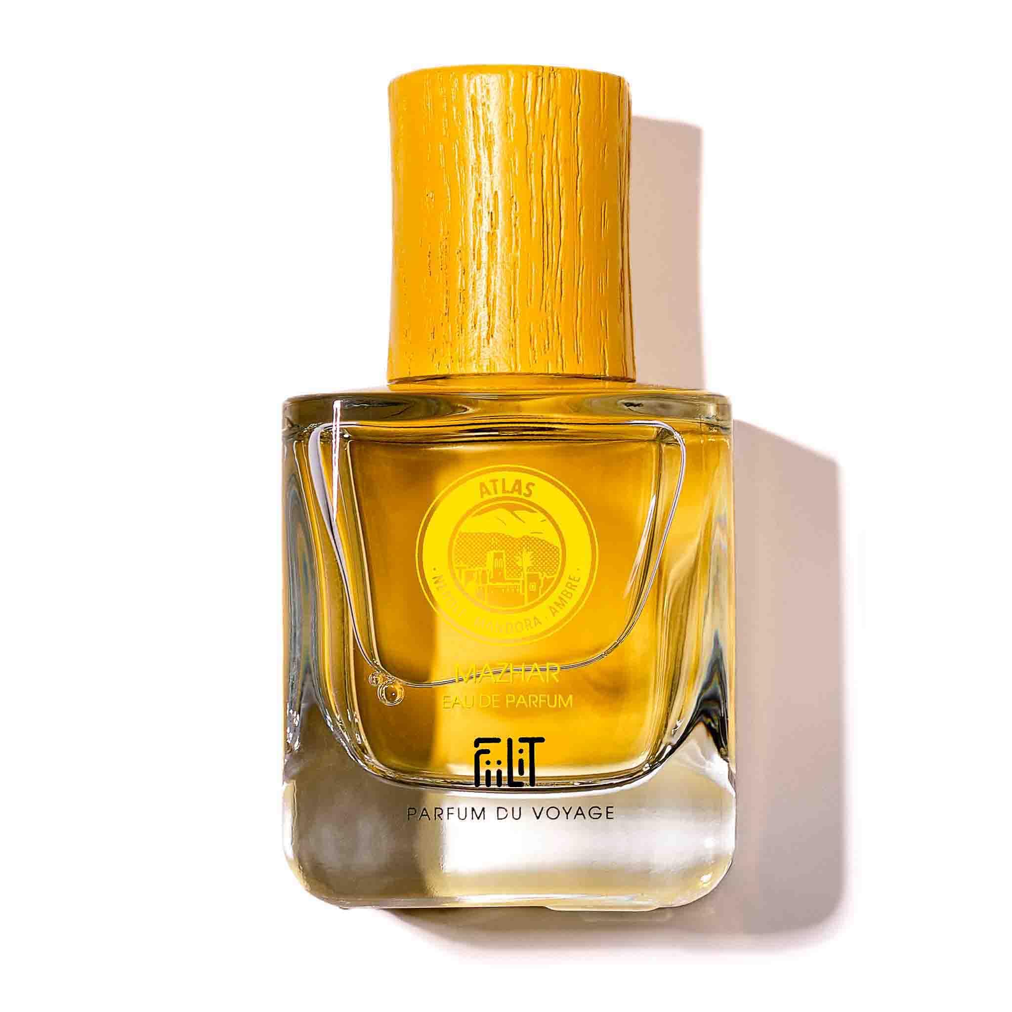 Naturalna woda perfumowana MAZHAR ATLAS 50 ml - FiiLiT perfumy podróżne - mieszane - dla kobiet i mężczyzn - Butelka z możliwością ponownego ładowania - Neroli Orientalny Kwiatowy Kwiatowy Oranger