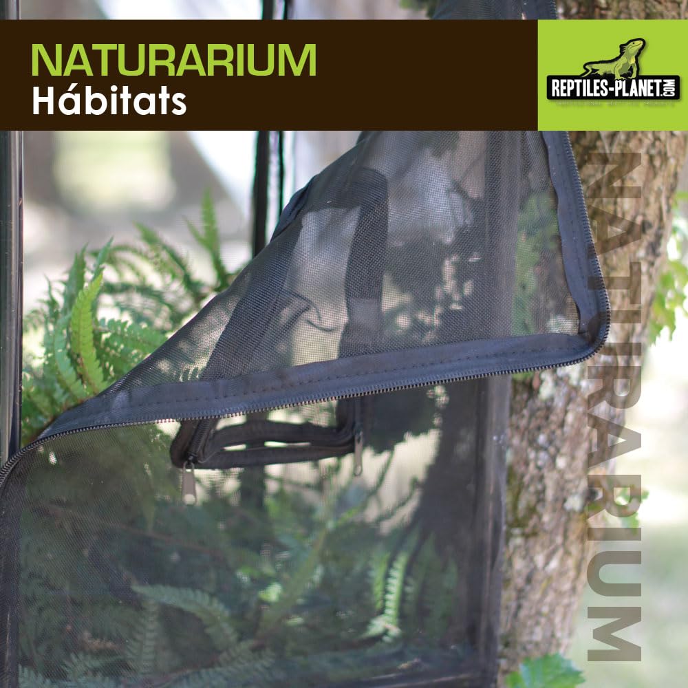 Reptiles Planet Naturarium - Terrario Rectangular de Malla Flexible (75 x 45 x 120 cm)