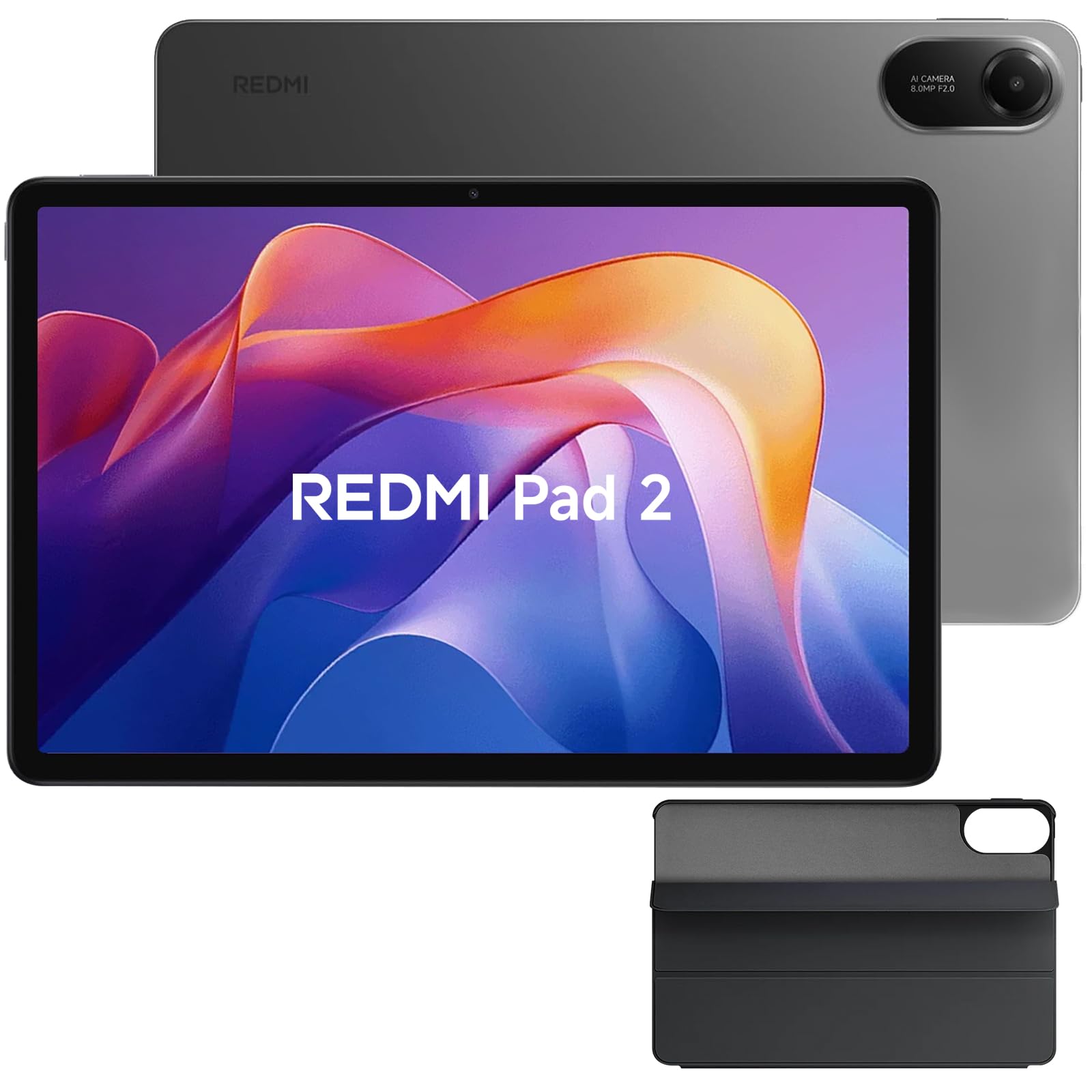XIAOMI Redmi Pad 2 - Tablette avec Écran 11" 2.5K 90Hz, 128GB + 4GB RAM, MediaTek G100-Ultra, Batterie 9000 mAh, Dolby Atmos, HyperOS (Gris, 4+128GB)