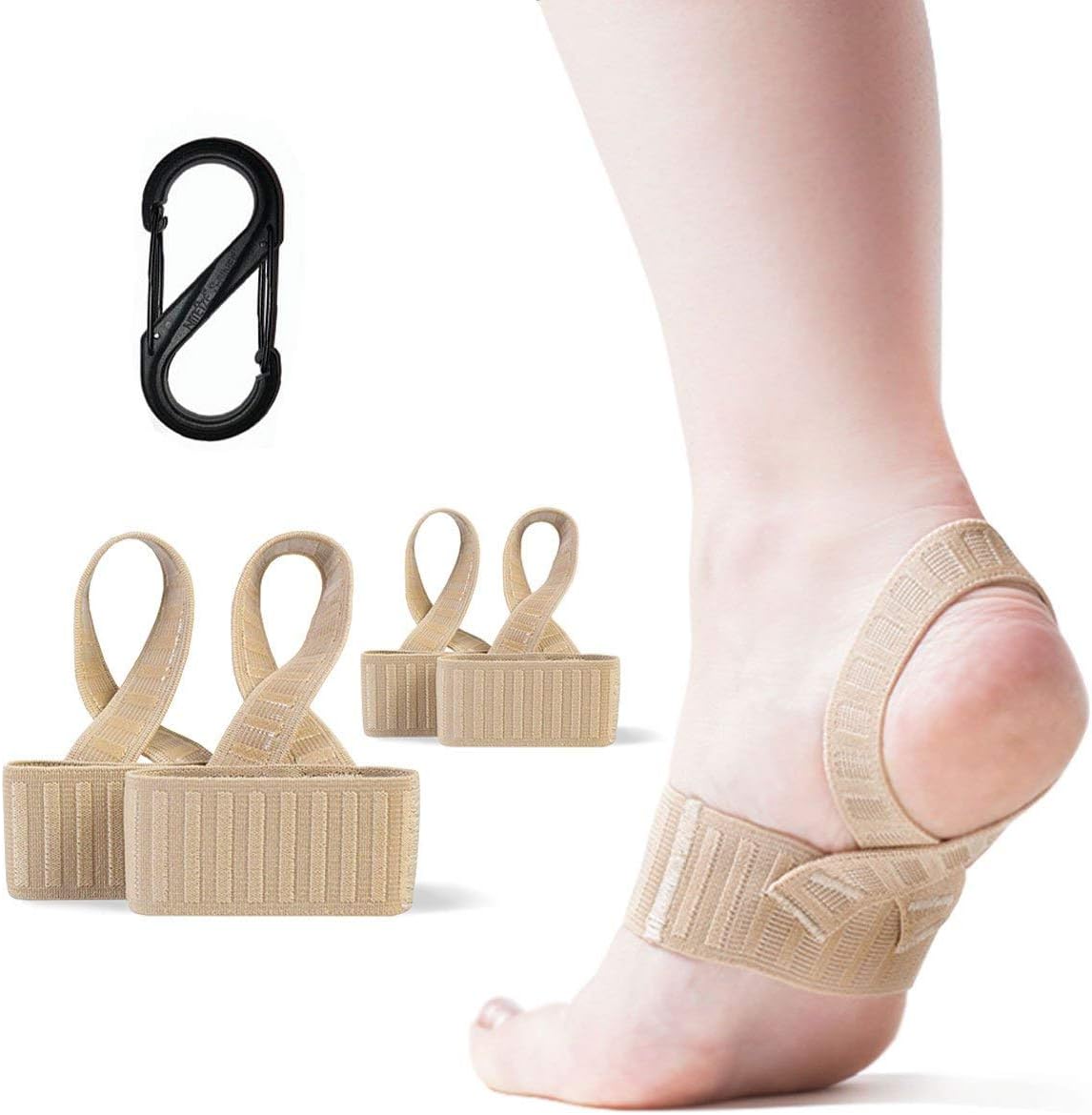 Tuli'sX Brace, Arch Support Brace and Compression for Sever’s Disease, Plantar Fasciitis, Flat Feet, Fallen Arches, Over-Pronation and Heel Pain, 2 Pairs, Small