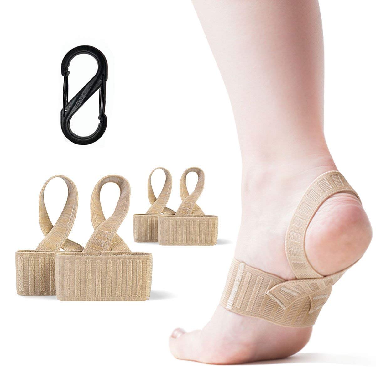 Tuli'sX Brace, Arch Support Brace and Compression for Sever’s Disease, Plantar Fasciitis, Flat Feet, Fallen Arches, Over-Pronation and Heel Pain, X Small, 2 Pairs