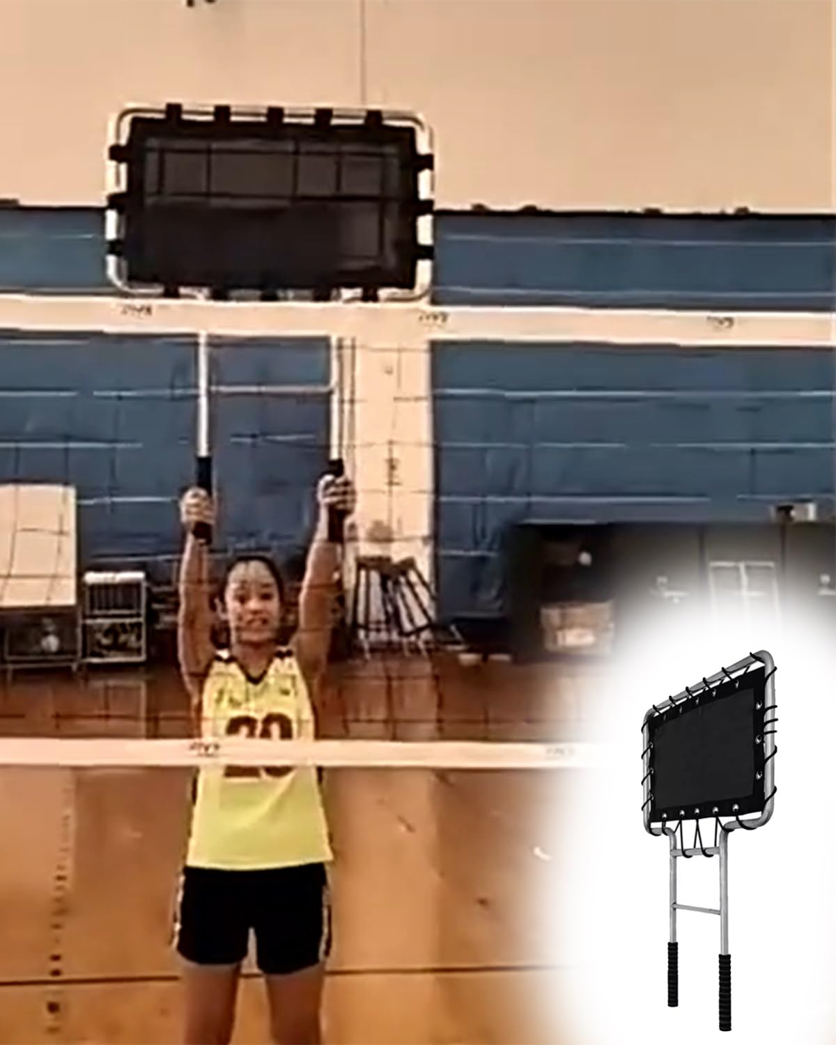 ENHEN Volleyball Training Equipment 100cm Volleyball Training Aid Original Spike Trainer, Realistic Blocking Simulation, Improving Serving Jumping, Coach Athletes Recommend