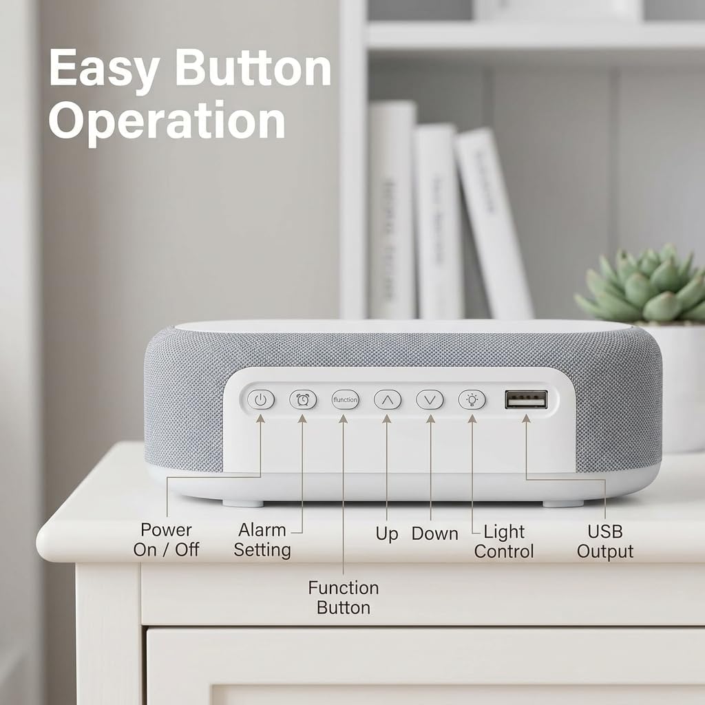 Réveil Chargeur Induction 3 en 1, Horloge Numérique LED, Chargeur Induction iPhone & Android,Simulateur d’Aube, Réveil Connecté avec Lumière, Double Alarme, USB, Design Moderne