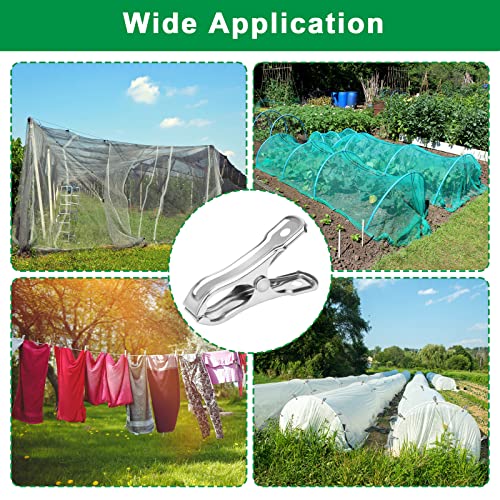 40 Pcs Garden Clips, Boyistar Grip Strong Heavy Duty Greenhouse Clamps Clips Made Of Stainless Steel For Plant Cover Or Shade Cloth On Garden Hoops Or Greenhouse Frame #TOP2