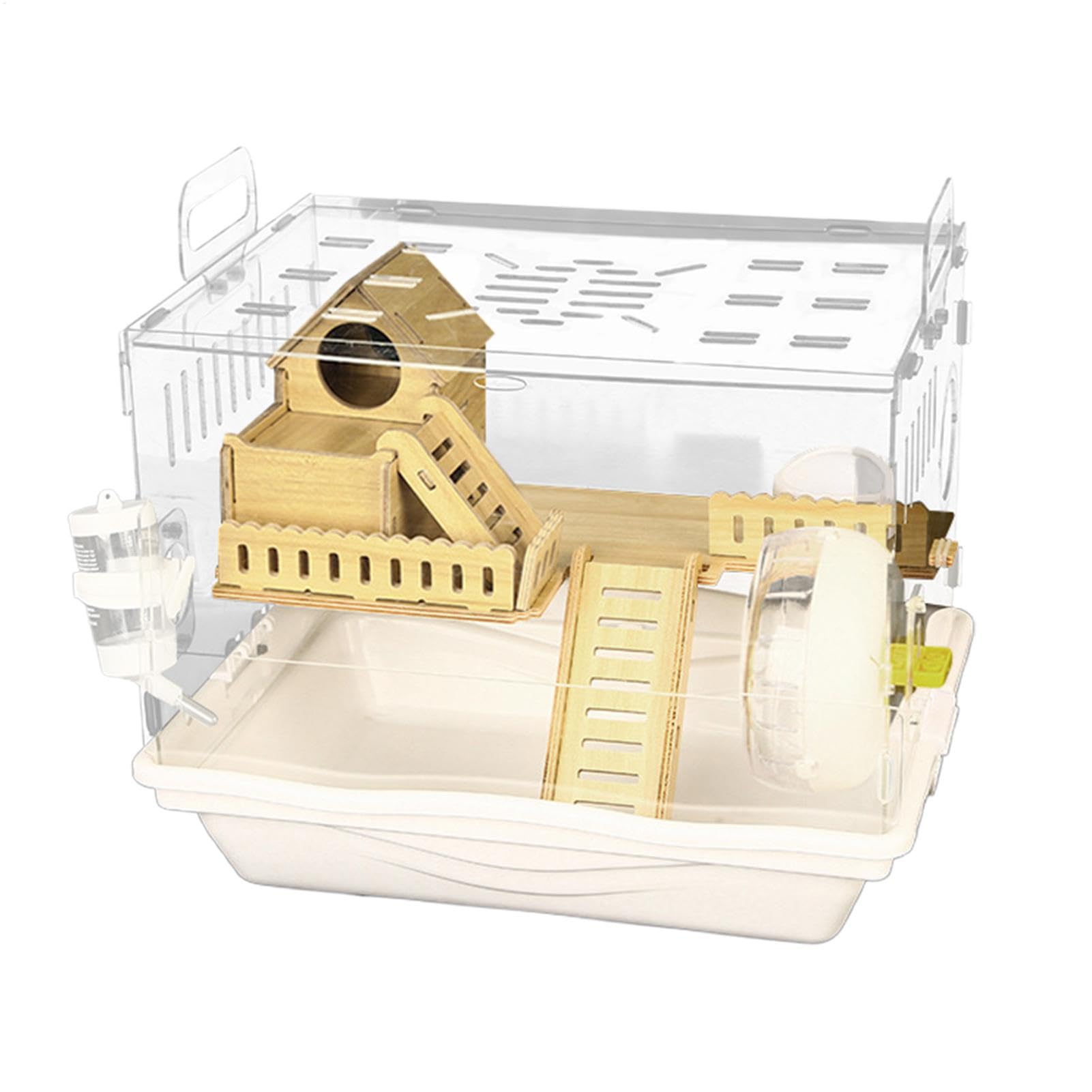 Habitat per criceti, gabbia trasparente per piccoli animali domestici | Alloggio Gerbilli, traspirante, accessori per la casa di piccoli animali domestici per amanti, famiglie | Gerbils Accommodation, accessorio traspirante per piccoli animali domestici,