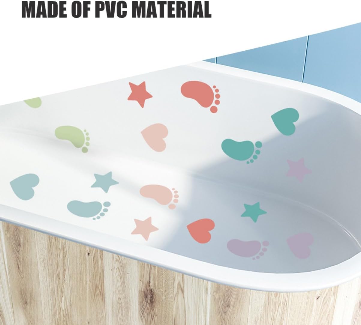 6 Sheets Anti Skid Tub Stickers Lovely Cartoon PVC