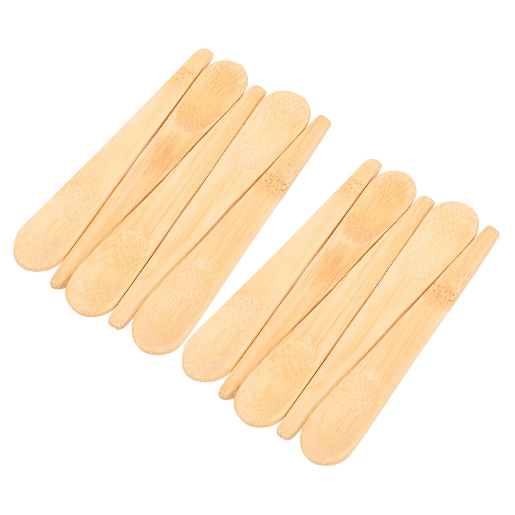 OFFSCH 10Pcs Wooden Stirring Spoons Ice and Coffee Stirrer for Desserts Tea and Beverages for Home and Kitchen Use