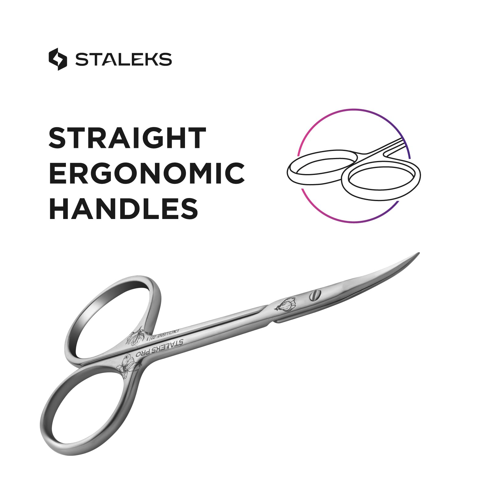 STALEKS PRO Esclusive forbici professionali per cuticole (lunghezza lama - 25 mm) magnolia