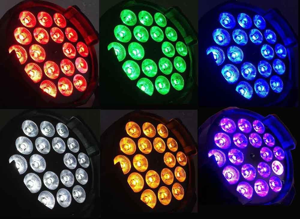 Rear view of MAD OWL LED Par Light showing power and DMX connections