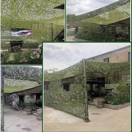 Siatka maskująca w dżungli - lekki kamuflaż na kemping, strzelanie, polowanie - opcje wielu rozmiarów (2 x 5 m do 3 x 3,7 m) - idealne żaluzje myśliwskie i sprzęt outdoorowy