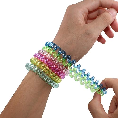 Miniatura 5 de Pulsera sensorial antiestrés elástica para niños, paquete de 6 pulseras divertidas para hablar y comunicar, juguetes sensoriales para niños y niñas