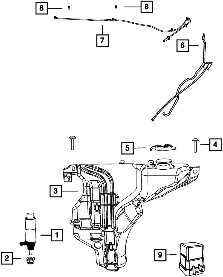 Mopar 68143724AA Windshield Washer Nozzle